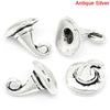 P178 - 10 pcs. Antique Silver Wizard Witch Hat Halloween Charms Pendants - 11mm x 11mm