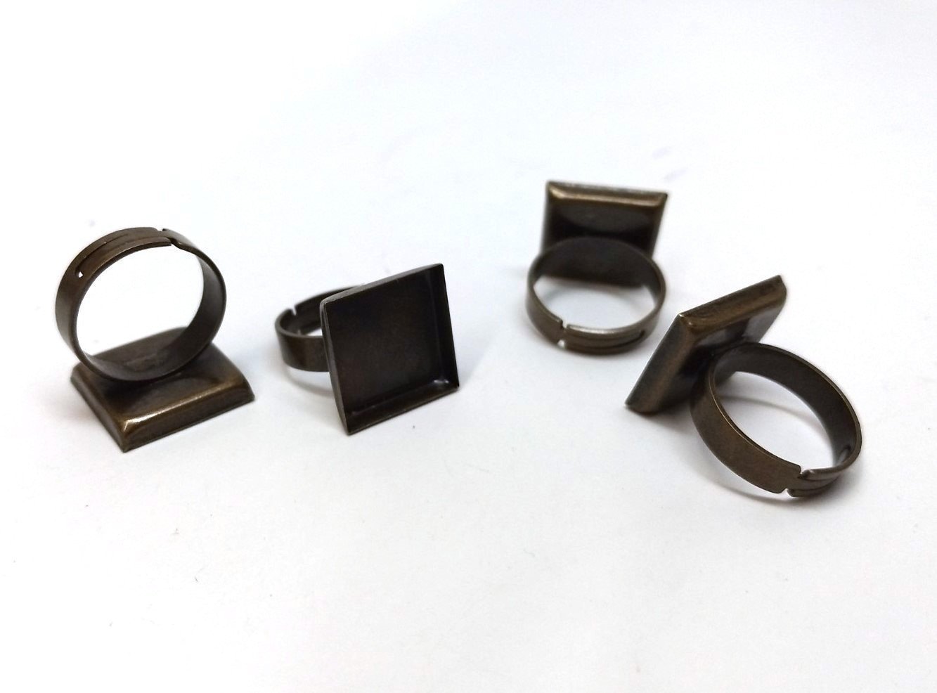 18mm Ring Blanks with Square Bezel Setting