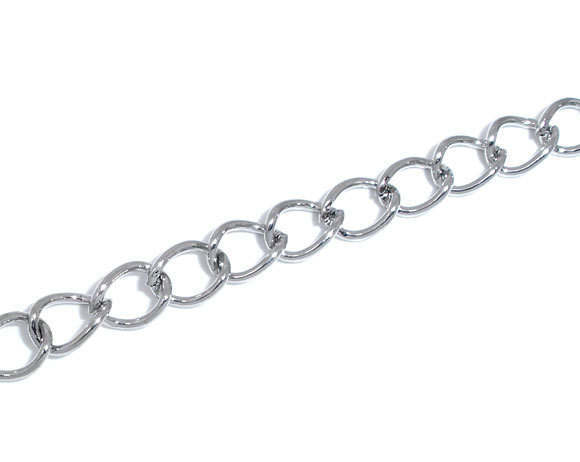 N148- 10M (32.8ft) - Silver Tone Extension Chain -5x3mm Links - Ideal ...