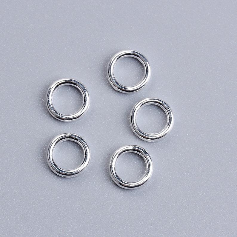 J293 - 100 pcs Silver Plated Soldered Closed Jump Rings - 6mm - 17 ...